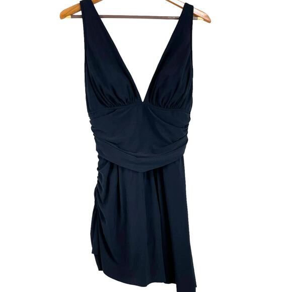 Magicsuit NWT Celine Black Swim Dress 6008007 Size 14 Wireless Bra Slimming - Picture 2 of 12